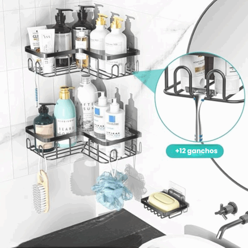 Organizador esquinero para ducha.